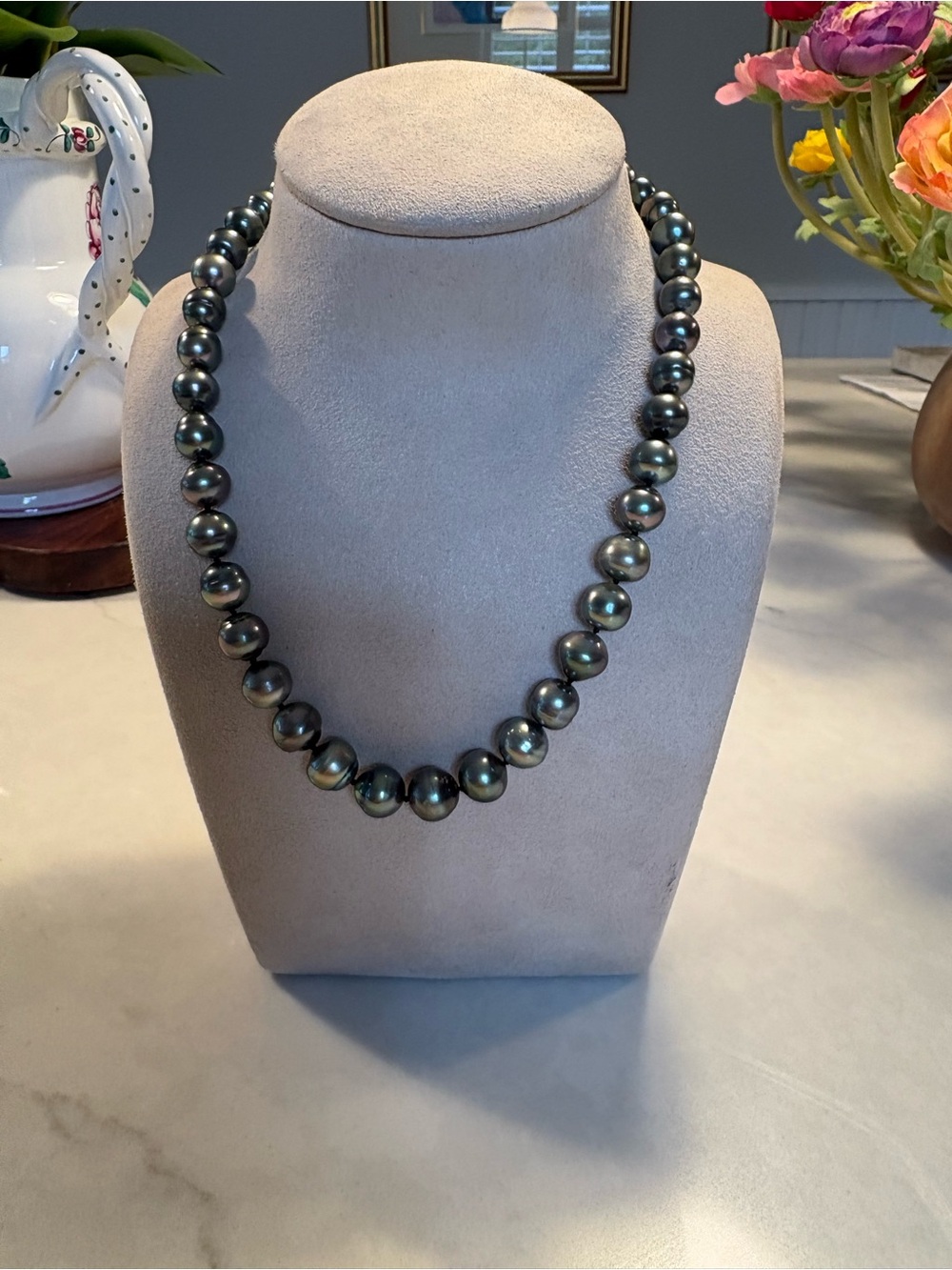 Genuine Cultured Pearl Necklace and Earring Set